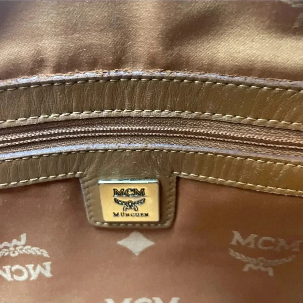 MCMβ Cognac Brown Boston Bag Purse - Picture 14 of 15